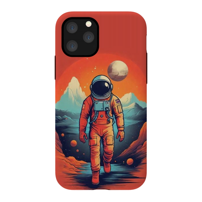 iPhone 11 Pro StrongFit Solitude Astronaut by JohnnyVillas