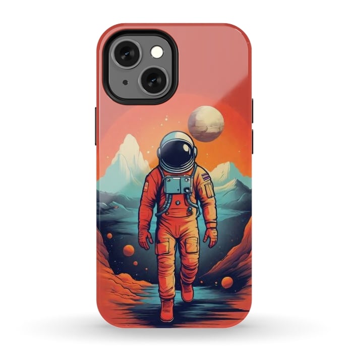 iPhone 12 mini StrongFit Solitude Astronaut by JohnnyVillas