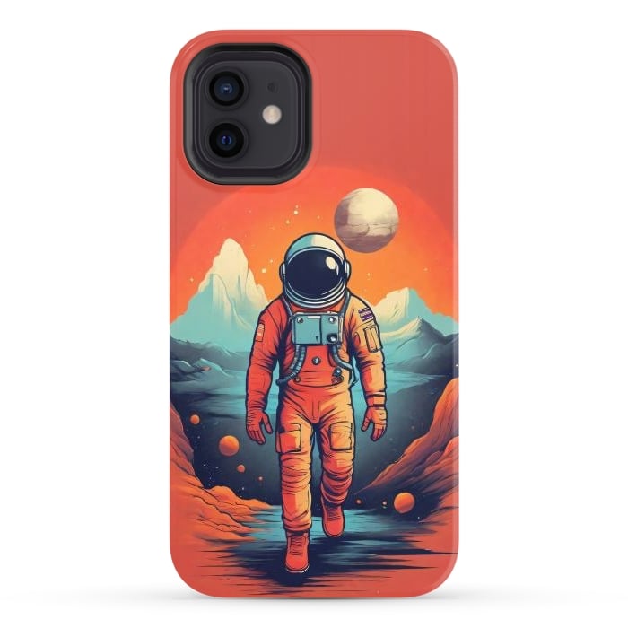 iPhone 12 StrongFit Solitude Astronaut by JohnnyVillas
