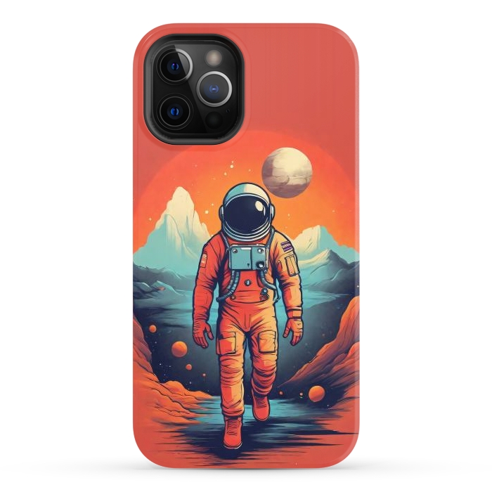 iPhone 12 Pro StrongFit Solitude Astronaut by JohnnyVillas