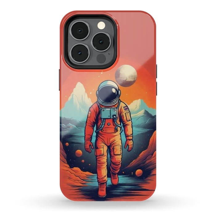 iPhone 13 pro StrongFit Solitude Astronaut by JohnnyVillas