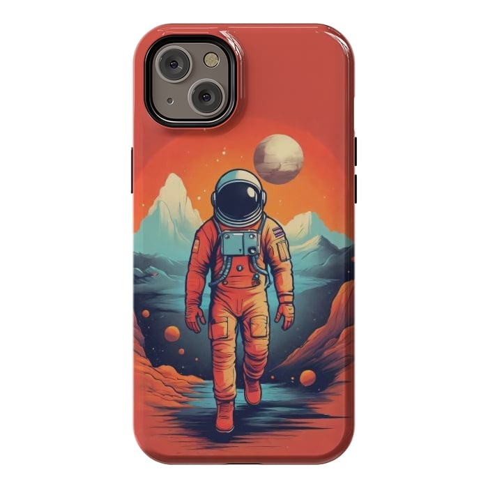iPhone 14 Plus StrongFit Solitude Astronaut by JohnnyVillas