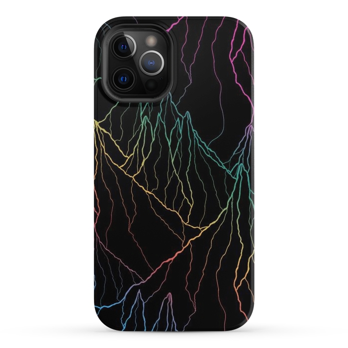 iPhone 12 Pro StrongFit Rainbow line peaks by Steve Wade (Swade)