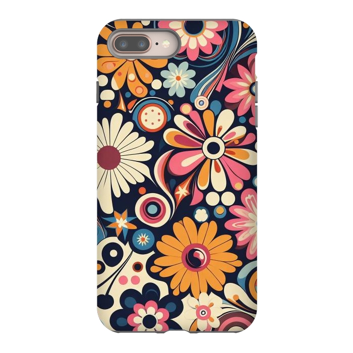 iPhone 7 plus StrongFit 60s Flower Power 1 by JohnnyVillas