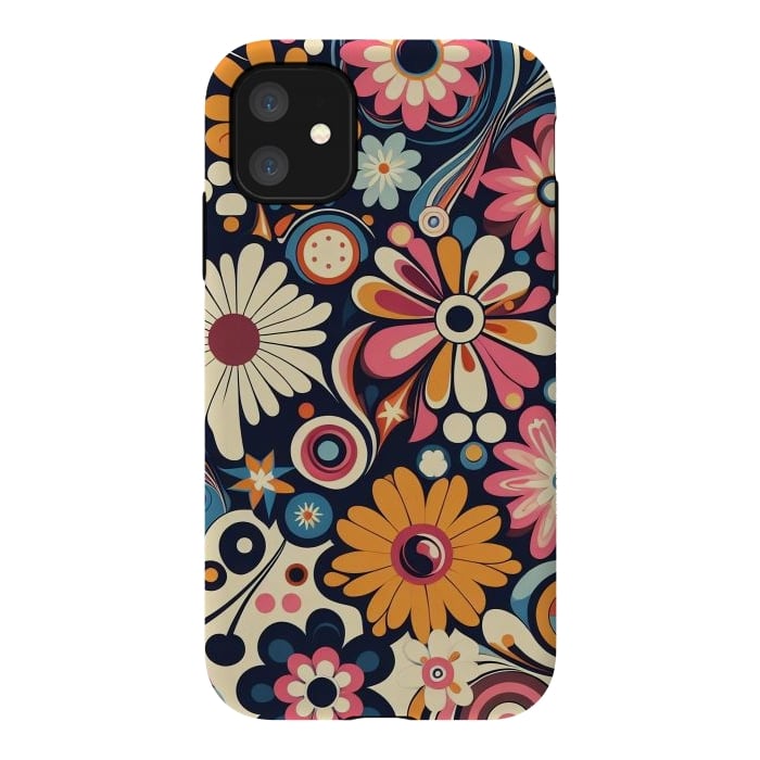 iPhone 11 StrongFit 60s Flower Power 1 by JohnnyVillas