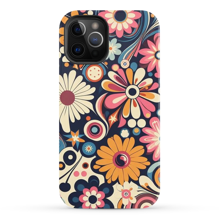 iPhone 12 Pro StrongFit 60s Flower Power 1 by JohnnyVillas