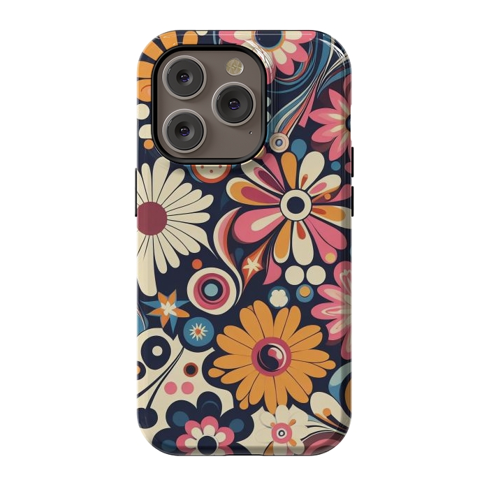 iPhone 14 Pro StrongFit 60s Flower Power 1 by JohnnyVillas