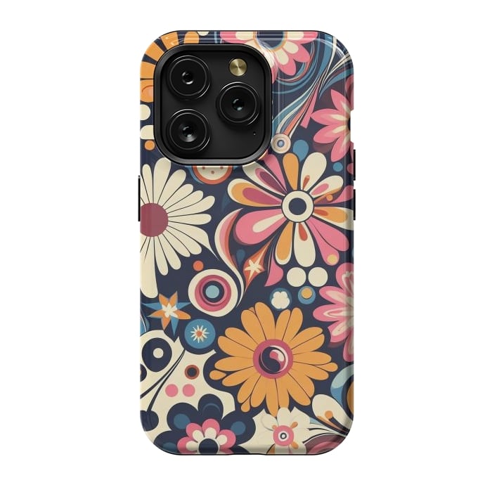 iPhone 15 Pro StrongFit 60s Flower Power 1 by JohnnyVillas