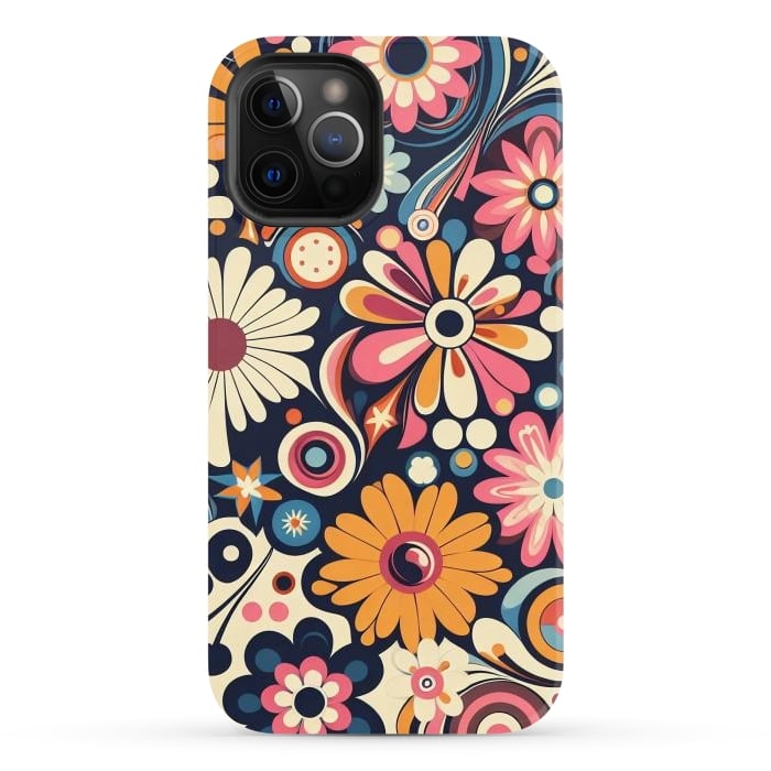 iPhone 12 Pro Max StrongFit 60s Flower Power 1 by JohnnyVillas