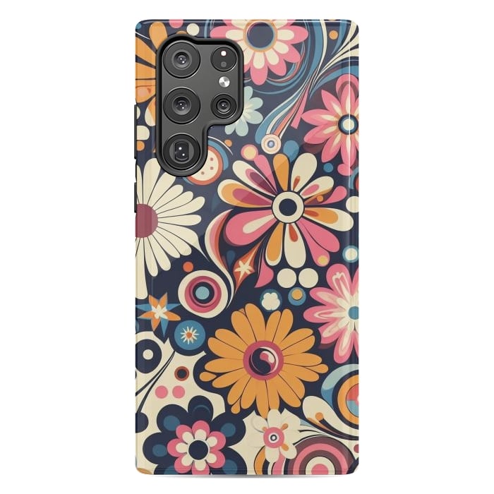Galaxy S22 Ultra StrongFit 60s Flower Power 1 by JohnnyVillas
