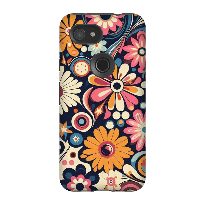 Pixel 3A StrongFit 60s Flower Power 1 by JohnnyVillas
