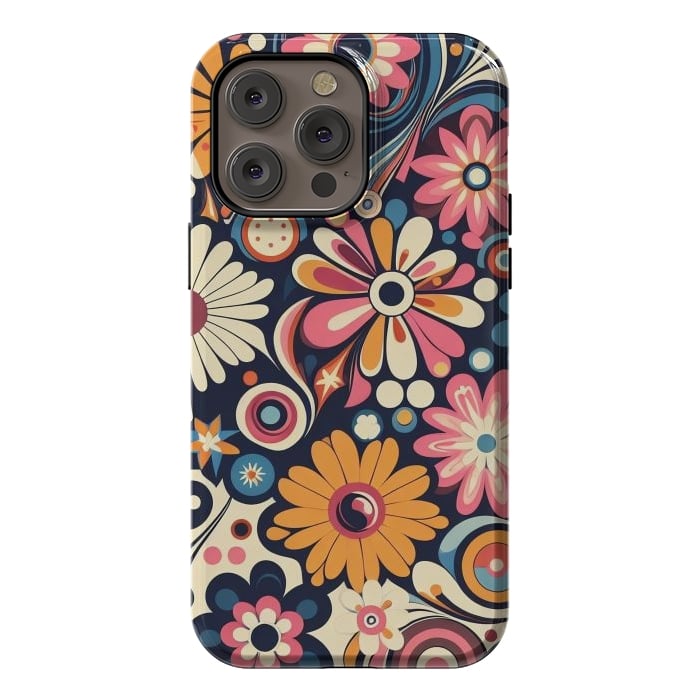 iPhone 14 Pro max StrongFit 60s Flower Power 1 by JohnnyVillas