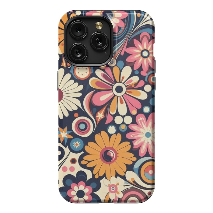 iPhone 15 Pro Max StrongFit 60s Flower Power 1 by JohnnyVillas
