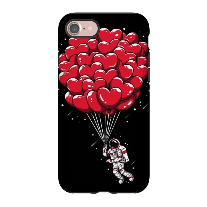 iPhone 7 StrongFit Heart Balloon Astronaut by LM2Kone