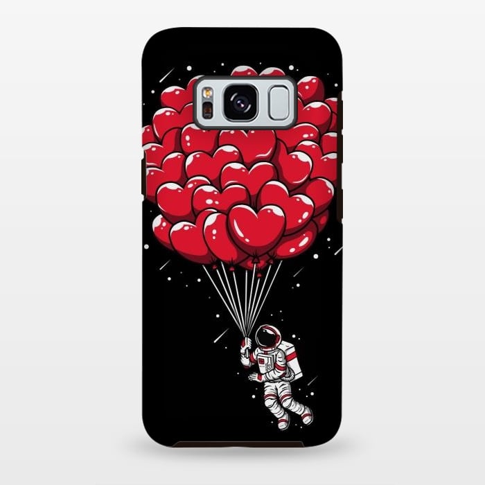 Galaxy S8 plus StrongFit Heart Balloon Astronaut by LM2Kone