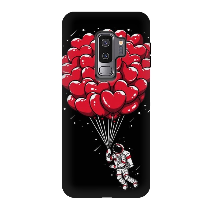 Galaxy S9 plus StrongFit Heart Balloon Astronaut by LM2Kone