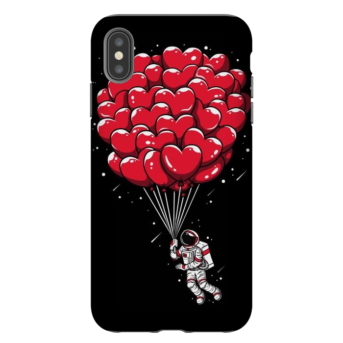iPhone Xs Max StrongFit Heart Balloon Astronaut by LM2Kone