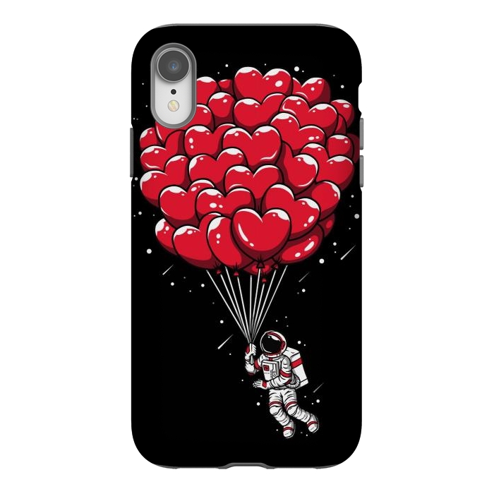 iPhone Xr StrongFit Heart Balloon Astronaut by LM2Kone