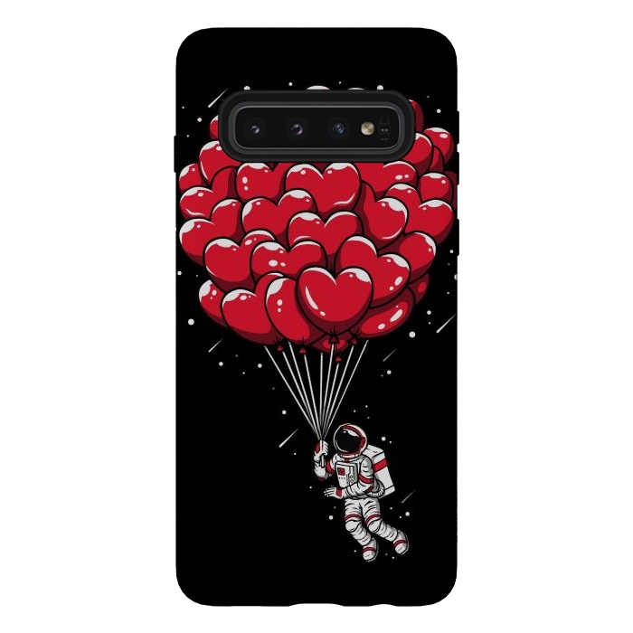 Galaxy S10 StrongFit Heart Balloon Astronaut by LM2Kone
