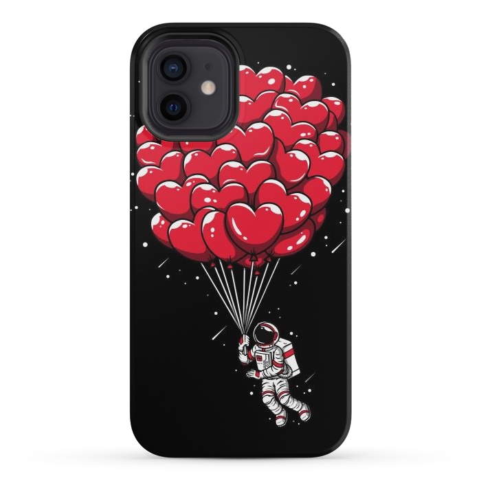 iPhone 12 StrongFit Heart Balloon Astronaut by LM2Kone