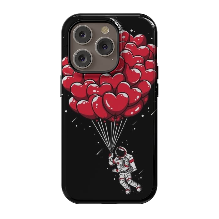 iPhone 14 Pro StrongFit Heart Balloon Astronaut by LM2Kone