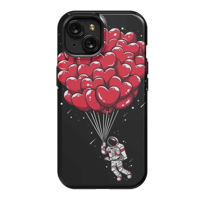 iPhone 15 StrongFit Heart Balloon Astronaut by LM2Kone
