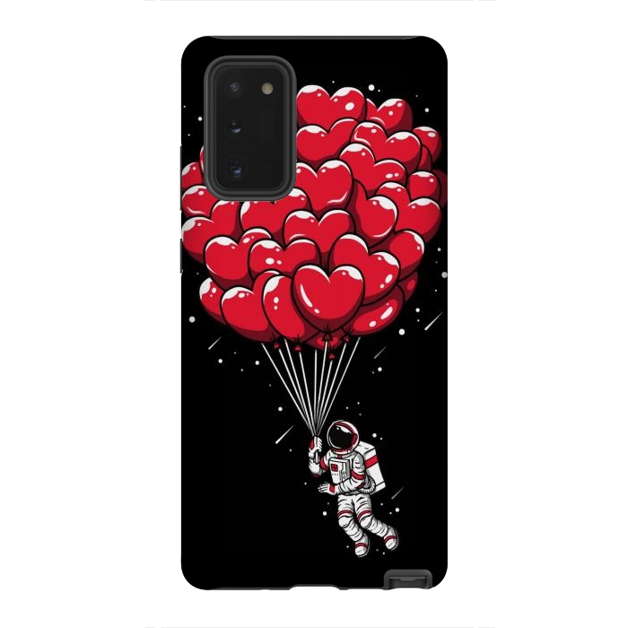 Galaxy Note 20 StrongFit Heart Balloon Astronaut by LM2Kone