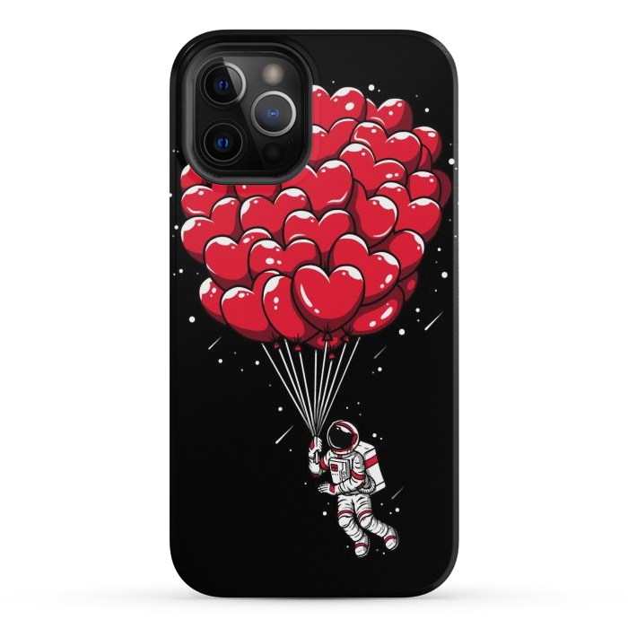 iPhone 12 Pro Max StrongFit Heart Balloon Astronaut by LM2Kone