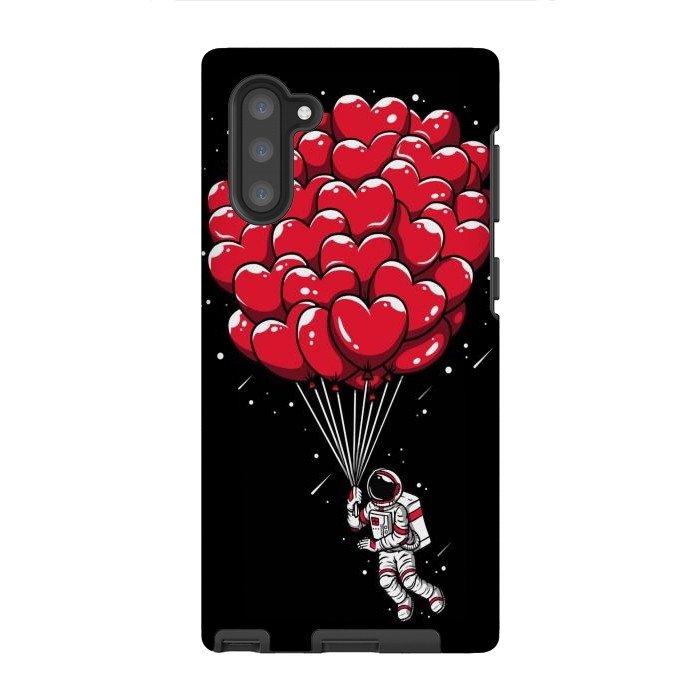 Galaxy Note 10 StrongFit Heart Balloon Astronaut by LM2Kone