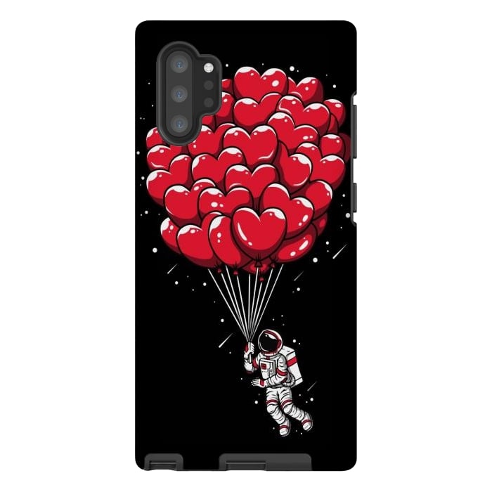 Galaxy Note 10 plus StrongFit Heart Balloon Astronaut by LM2Kone