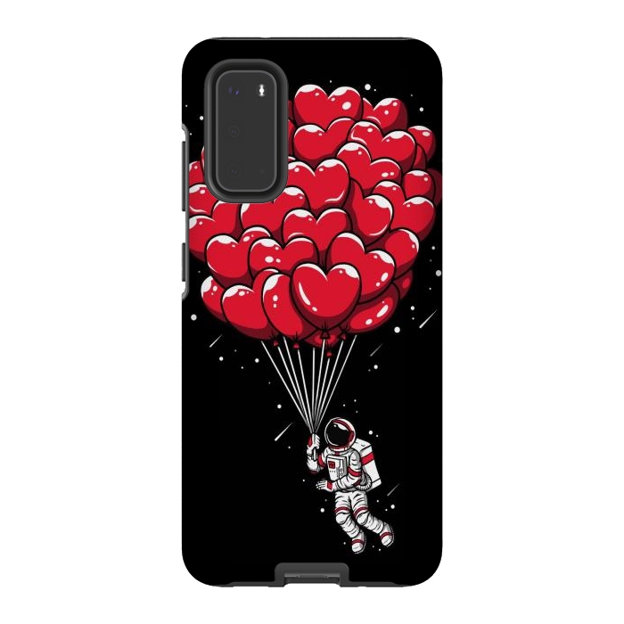 Galaxy S20 StrongFit Heart Balloon Astronaut by LM2Kone