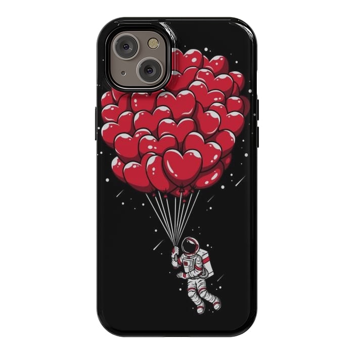 iPhone 14 Plus StrongFit Heart Balloon Astronaut by LM2Kone