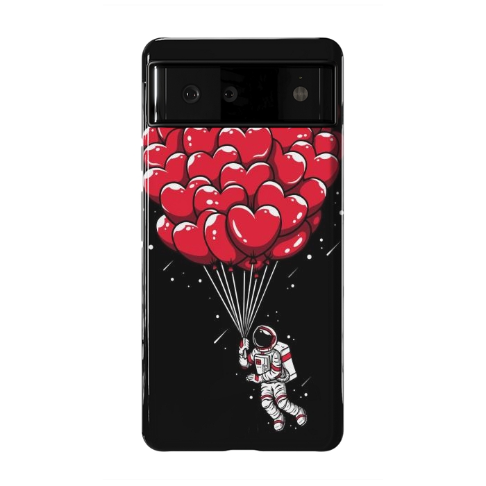 Pixel 6 StrongFit Heart Balloon Astronaut by LM2Kone