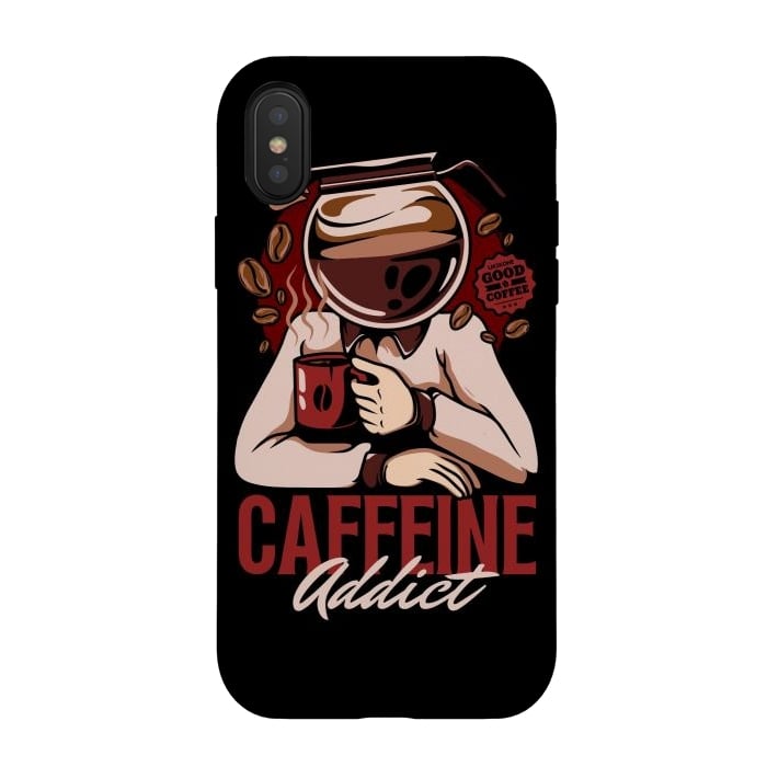 iPhone Xs / X StrongFit Caffeine Addict by LM2Kone