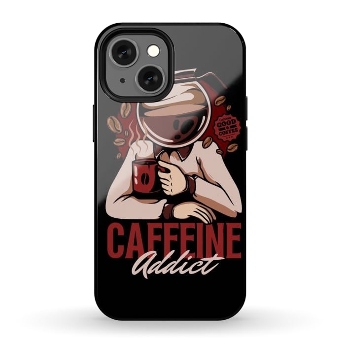 iPhone 13 mini StrongFit Caffeine Addict by LM2Kone