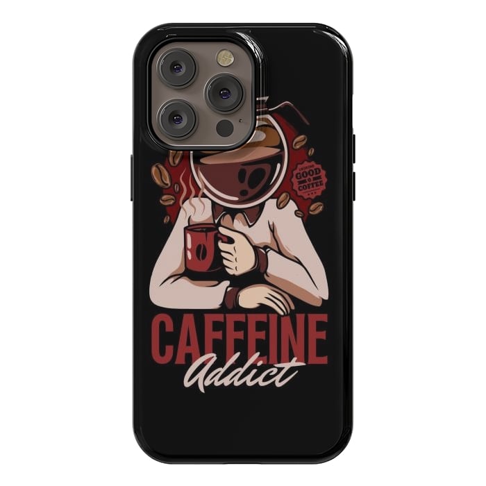 iPhone 14 Pro max StrongFit Caffeine Addict by LM2Kone