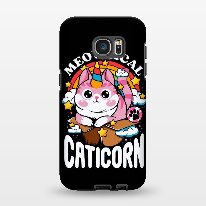 Galaxy S7 EDGE StrongFit Cute Meowgical Caticorn by LM2Kone