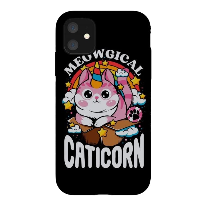 iPhone 11 StrongFit Cute Meowgical Caticorn by LM2Kone