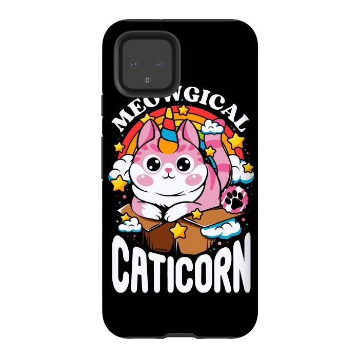 Pixel 4 StrongFit Cute Meowgical Caticorn by LM2Kone