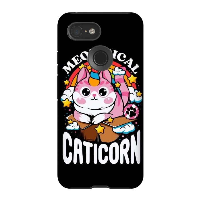 Pixel 3 StrongFit Cute Meowgical Caticorn by LM2Kone