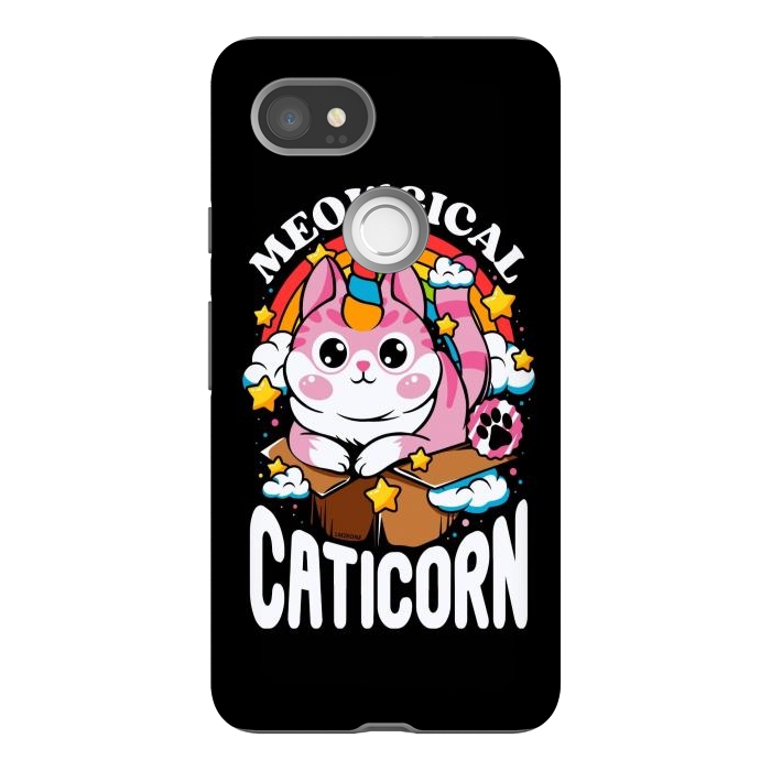 Pixel 2XL StrongFit Cute Meowgical Caticorn by LM2Kone