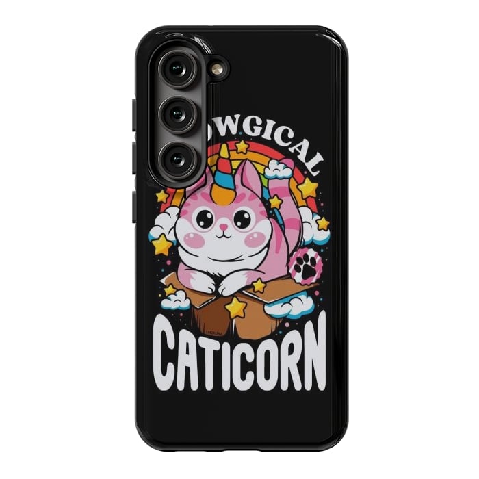 Galaxy S23 StrongFit Cute Meowgical Caticorn by LM2Kone