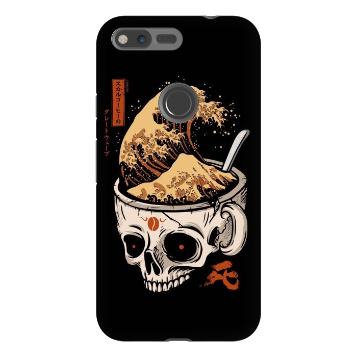 Pixel XL StrongFit The Great Wave of Skull Coffee by LM2Kone