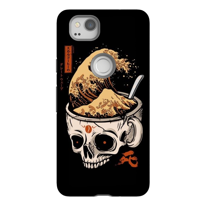 Pixel 2 StrongFit The Great Wave of Skull Coffee by LM2Kone