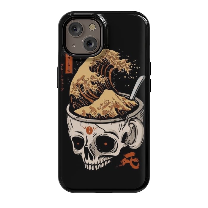 iPhone 14 StrongFit The Great Wave of Skull Coffee by LM2Kone