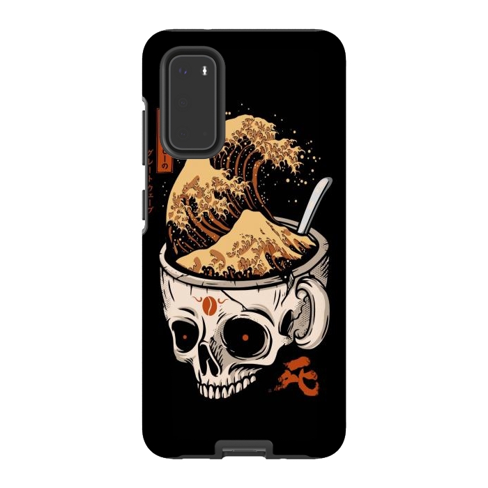 Galaxy S20 StrongFit The Great Wave of Skull Coffee by LM2Kone