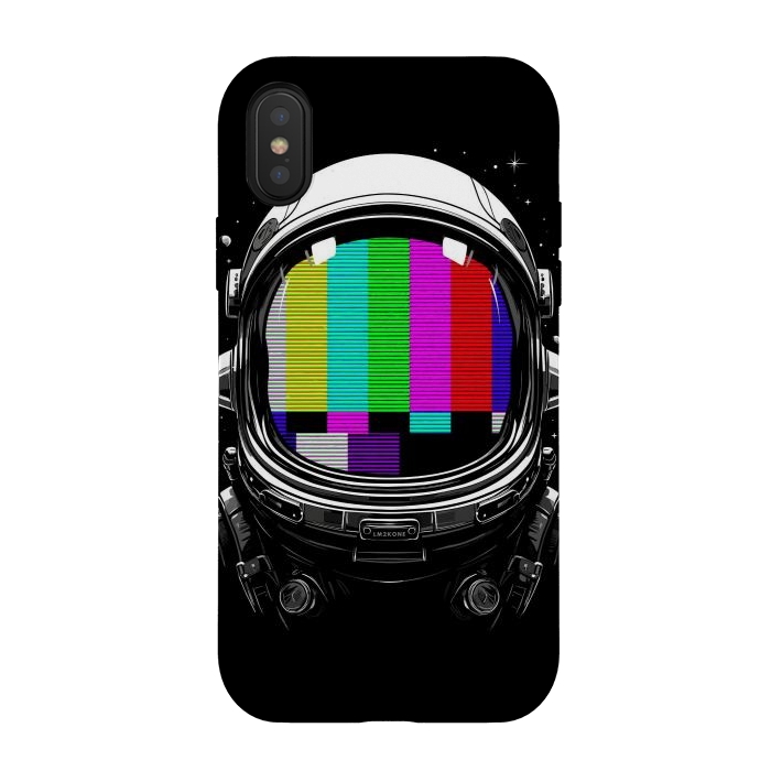 iPhone Xs / X StrongFit Astronaut No Signal by LM2Kone