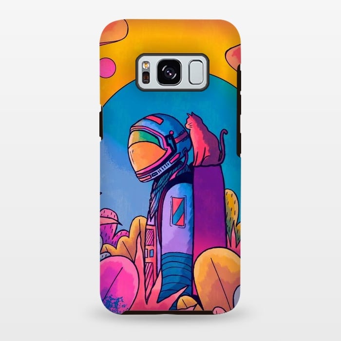 Galaxy S8 plus StrongFit The astronaut and cat by Steve Wade (Swade)