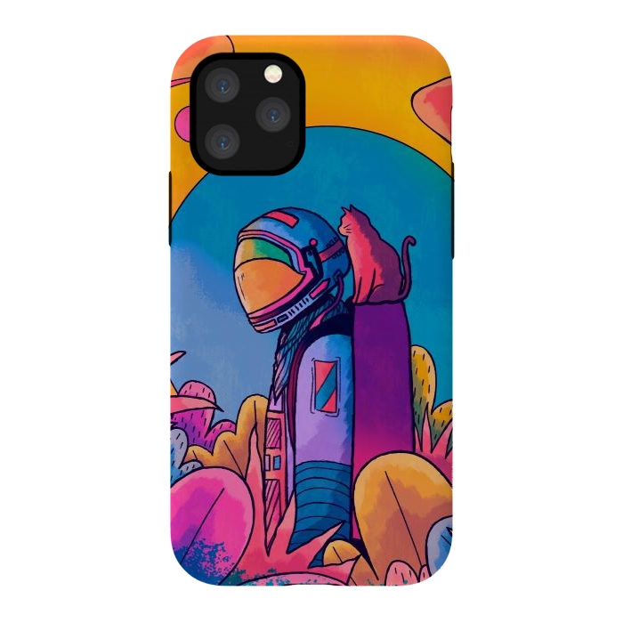 iPhone 11 Pro StrongFit The astronaut and cat by Steve Wade (Swade)