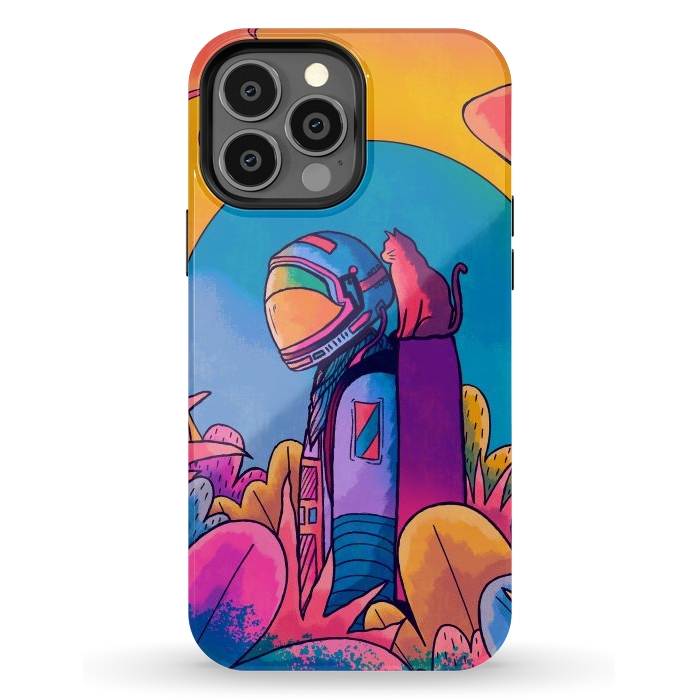 iPhone 13 Pro Max StrongFit The astronaut and cat by Steve Wade (Swade)